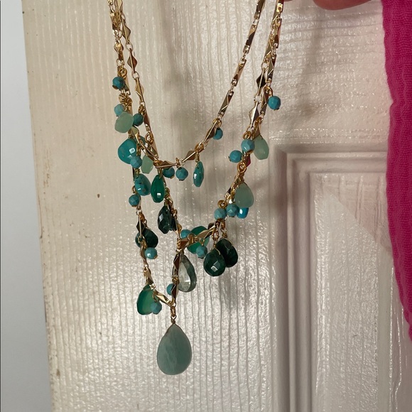 NWOT Precious Stone.Necklace. Blues - Picture 2 of 12